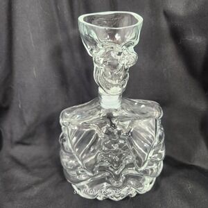 Godinger Skeleton Skull Clear Liquor‎ Whiskey Decanter Halloween Bar Drink Décor